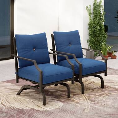 Reid outdoor rocking motion patio chair with cushions alcott hill cushion new arrivals